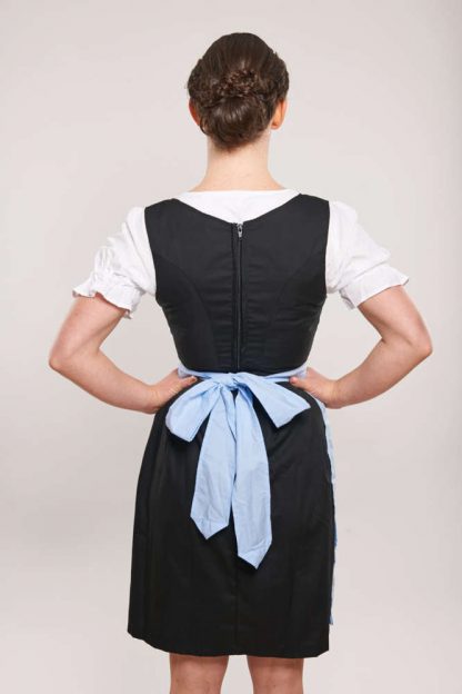 Dirndl Blå-Sort Brodert - Bilde 3