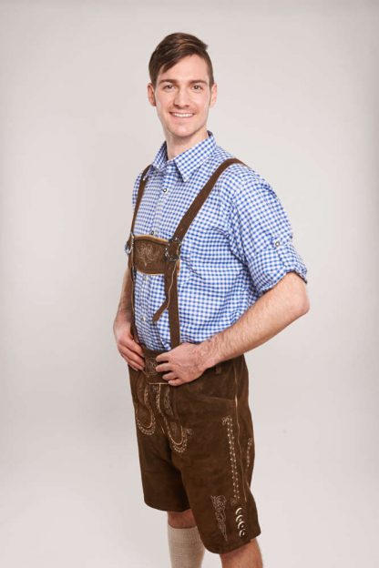 Lederhosen Braun Bestickt – Bild 4