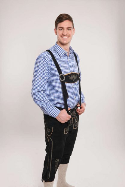 Lederhosen Schwarz Lang – Bild 2