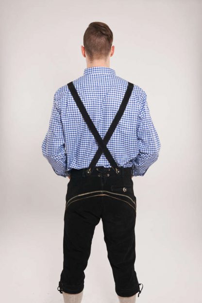Lederhosen Schwarz Lang – Bild 3