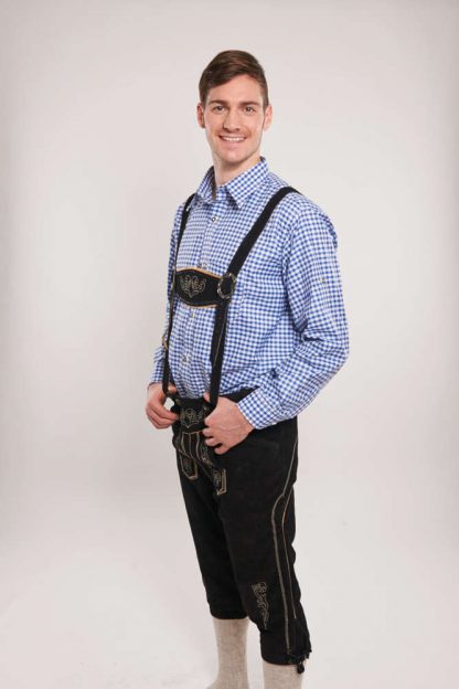 Lederhosen Schwarz Lang – Bild 4